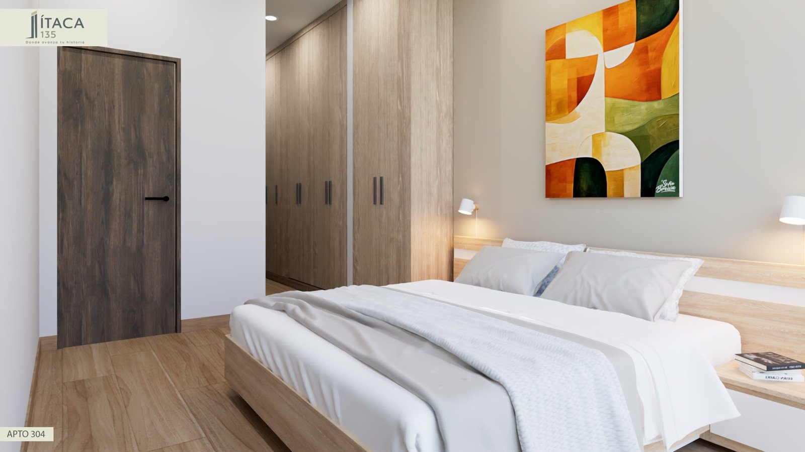 Render interior Apto 304