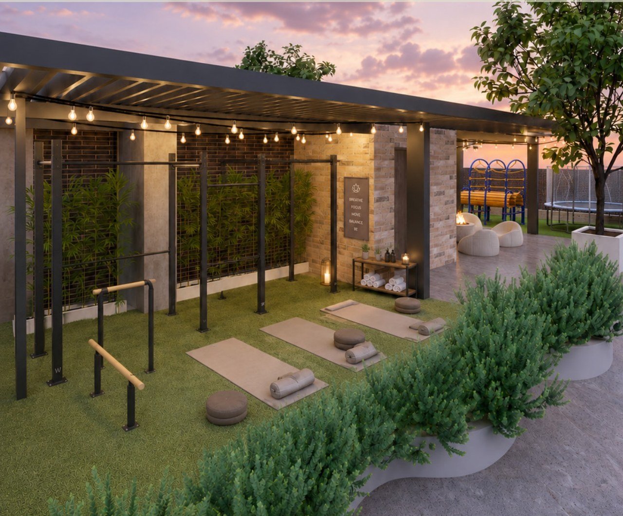 Render de Wellness Deck en Ítaca 135